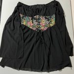 Cider Black Floral Corset Lace-Up Long Sleeve Mini Dress Size S 🌹✨ Photo 0