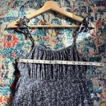 American Eagle Outfitters navy floral ruched square neck mini dress Photo 7