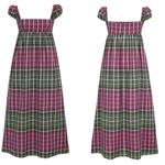NWOT Autumn Adeigbo VERONA DRESS Plaid empire waist fit & flare midi sz 10 Green Photo 1