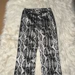 I am gia I.AM.GIA Slater Snake Print Zip-Front Pant Silver Black M Photo 5