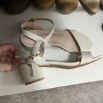 None Elegant Cream Women's block Sandals 7.5 Photo 7