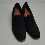 Lucky Brand  VENNIA BLACK NUBUCK PEBBLED LEATHER SLIP ON HEELS 6.5M Photo 1