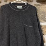 United Colors Of Benetton Vintage Soft Italian Grey Sweater w/ Chest Pocket Photo 1