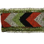 Women's Seed Bead Carved Wooden Clasp Stretch Belt Photo 2