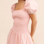 Love Shack Fancy  Ava Puff Sleeve Smocked Dress Photo 0