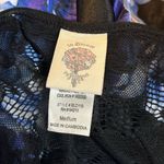 In Bloom Floral Lace Chemise Slip Dress Black Violet | M Photo 2