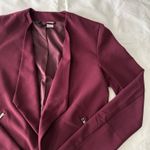 H&M Maroon Casual Blazer With Zipper Pocket Detail Photo 1