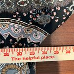 Topshop Paisley Kimono Size 6 Boho Open Front Oversized Gray Black Dressy Silky Photo 8