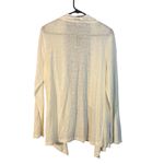 Verve Ami White 100% Linen Waterfall Draped Opened Front Cardigan Women Sz XL Photo 1