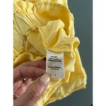 YFB yellow pants women size L butter yellow linen blend pull on wide leg cropped Size L Photo 5