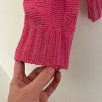American Eagle AEO AE Chenille Cable Knit Sweater Bright Pink Barbie Oversized L Photo 14
