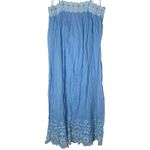 Free People Blue Embroidered Cottagecore Maxi Dress Size XS Photo 10