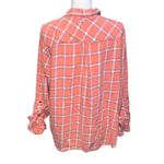Columbia  Orange sickle Plaid Button-Up Shirt Long Sleeve Pocket Cotton Photo 6