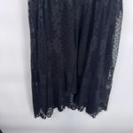 Free People  Whimsigoth Lace Dress Womens 4 Black Gold Sparkle Romantic Fairy Photo 6