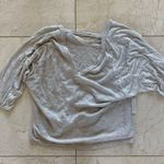 Lavender Field  Thermal Short Sleeve Crop Tie Sz M Photo 2