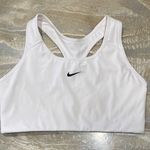 Nike Women's Swoosh Medium Support No Padded White Sports Bra Size L Photo 2