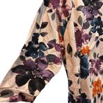 Vera Wang Simply Vera Floral‎ Print Dress 3/4 Sleeve Tunic Sweater Dress Comfy Large Photo 5