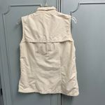 L.L.Bean  Womens Size Medium Yellow Sleeveless Button Down Nylon Top Shirt Gorp Photo 1
