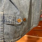 Christopher & Banks  Denim Shirt Jacket Christmas Snowmen Medium Photo 4