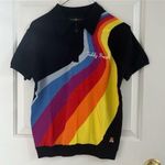 Teddy Fresh  Rainbow Wave Half Zip Knit Top Photo 0