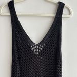 Black Crochet Beach Coverup, Maxi Dress, Size Medium/Large Photo 11