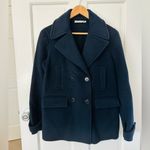 Vince Melton Wool Cashmere Double Breasted Dark Navy Blue Short Peacoat Size 4 Photo 11
