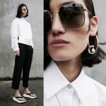 Givenchy Crystal Embellished Cotton-Poplin Shirt in White Photo 2