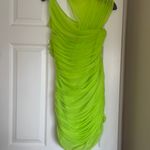 House Of CB Adrie NEON GREEN GATHERED MINI DRESS Photo 9