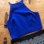 Badgley Mischka Belle  Blue Crop Top Size 10 Photo 2