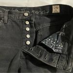 Free People Free people Black Distressed Destroyed Chewed Up Midrise Straight Leg Size 26 Photo 2