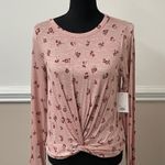 SO NWT  Floral Twist Long Sleeve Tee Photo 0