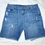 Jennifer Lopez  Medium Wash Blue Denim Bermuda Shorts - Size: 4 Photo 0