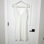 Petal + Pup‎ White Cotton Eyelet Embroidered Mini Dress Tie Shoulder V Photo 6
