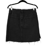Madewell NWT  Black Stretch Denim Straight Step Hem Edition Mini-Skirt Size 27 Photo 9