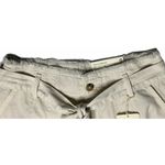 a.n.a NEW . High Rise Tan Khaki Chino Shorts with Pockets Tie Belt Frayed Waist 4 Photo 1