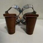 BCBGMAXAZRIA  Henia Tan/Metallic Leather High Heels Size 7.5 EUC Photo 3