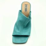 Steve Madden Teal Blue Tule Open Toe Mule Heels Size 10 Photo 7