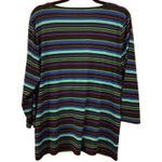 Y2K Tunic Blouse XL Abstract Kaleidoscope Artsy Eclectic Art To Wear Stretch Black Photo 1