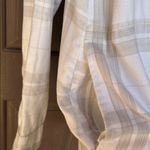 Jachs Girlfriend  White and Tan Plaid Button Down Shirt Photo 2