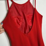 Calvin Klein  Red Halter Neck Maxi Formal Sexy Gown Dress Photo 3