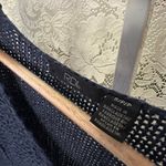 RDI  woven sweater size Small Dark Blue Open Mesh KNit Photo 2