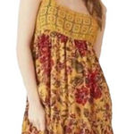 Urban Outfitters  Yellow Floral Crochet Flowy Mini Dress Size XS Boho Cottage Photo 0