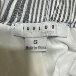 FAVLUX New Fashion Mini Skirt Grey White Stripe Elastic Waist High Waist Size S Photo 2