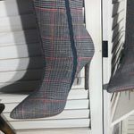 Forever 21  Plaid Over the Knee Boots Gray Red Size 7 Photo 2