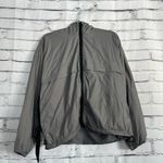 Forever 21 Silver Windbreaker Jacket Women’s Small Lightweight Hooded Full Zip Photo 6