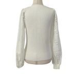 FATE. White Eyelet Knit Sweater Women's Size Medium | 28-6 Photo 1