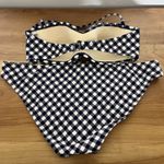 J. Crew Women's Navy Blue & White Gingham Bikini Size Small Top Large Bottoms Photo 7