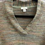 J.Jill  Marled Knit V Neck Sweater Rainbow Multicolor Women's Large Pullover Photo 3