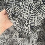 Garnet Hill  100% Silk Bell Flare Sleeve Shift Beige Black Midi Dress size 10 Photo 7