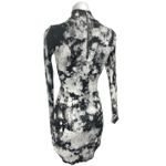 Cotton Citizen  Ibiza Black White Tie Dye Long Sleeve Knit Mini Bodycon Dress XS Photo 2
